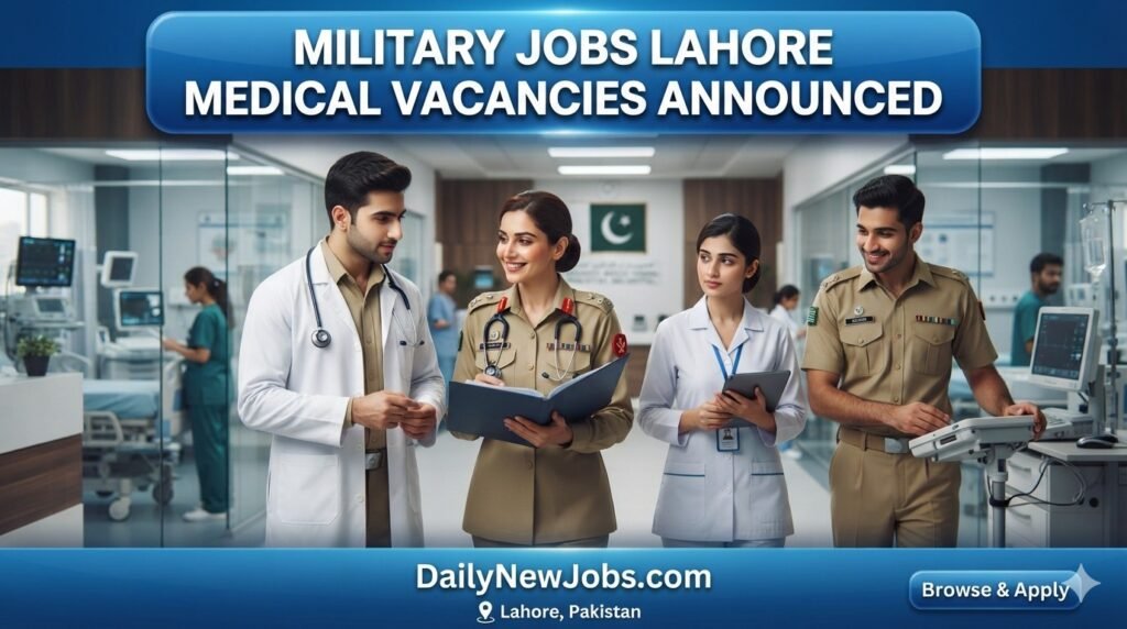 Military Jobs Lahore Medical Vacancies Announced