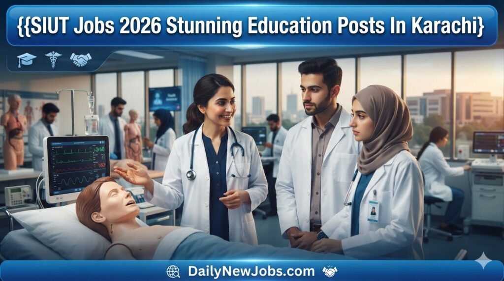 SIUT Jobs 2026 Stunning Education Posts In Karachi