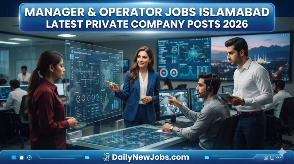 Manager & Operator Jobs Islamabad Latest Private Company Posts 2026