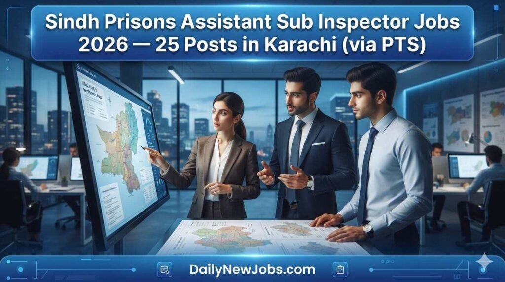 Illustration representing security and law enforcement recruitment for Sindh Prisons jobs Karachi 2026