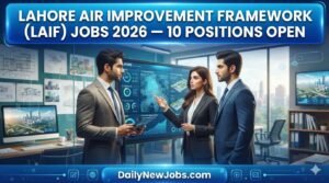 Illustration of air quality monitoring and research work, representing LAIF jobs Lahore 2026