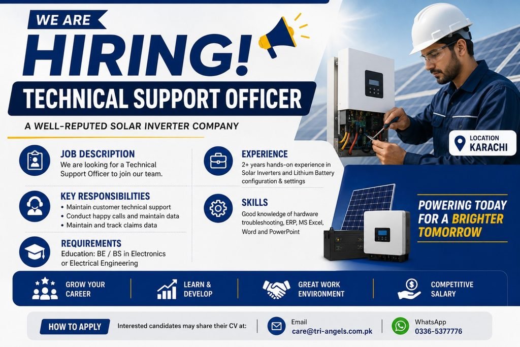 Technical Support Officer Job Karachi 2026