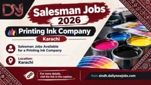 Salesman Jobs 2026 Printing Ink Company Karachi advertisement