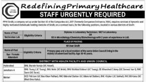 PPHI Sindh staff urgently required advertisement 2026