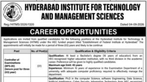 HITMS Hyderabad career opportunities advertisement 2026