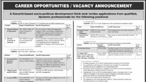 Policy research and development organization career opportunity illustration