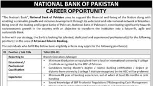 Bank teller and Islamic banking career opportunity illustration