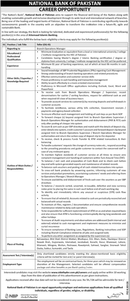 Bank teller and Islamic banking career opportunity illustration
