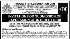 SSEIP invitation for submission of Expression of Interest advertisement 2026