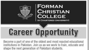 Forman Christian College faculty jobs 2026