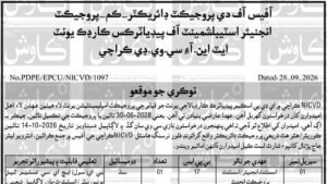 NICVD Karachi Jobs 2026 – Paediatric Cardiac Unit, Apply Now