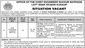 Irrigation Department Jobs 2026 — 6 Data Processing Assistant Posts in Hyderabad and Hala