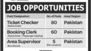 AA Enterprises Jobs 2026 — Ticket Checker, Booking Clerk