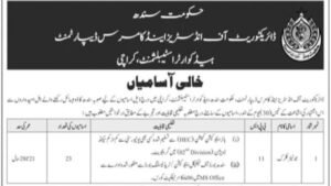 Directorate of Industries & Commerce Sindh Jobs 2026